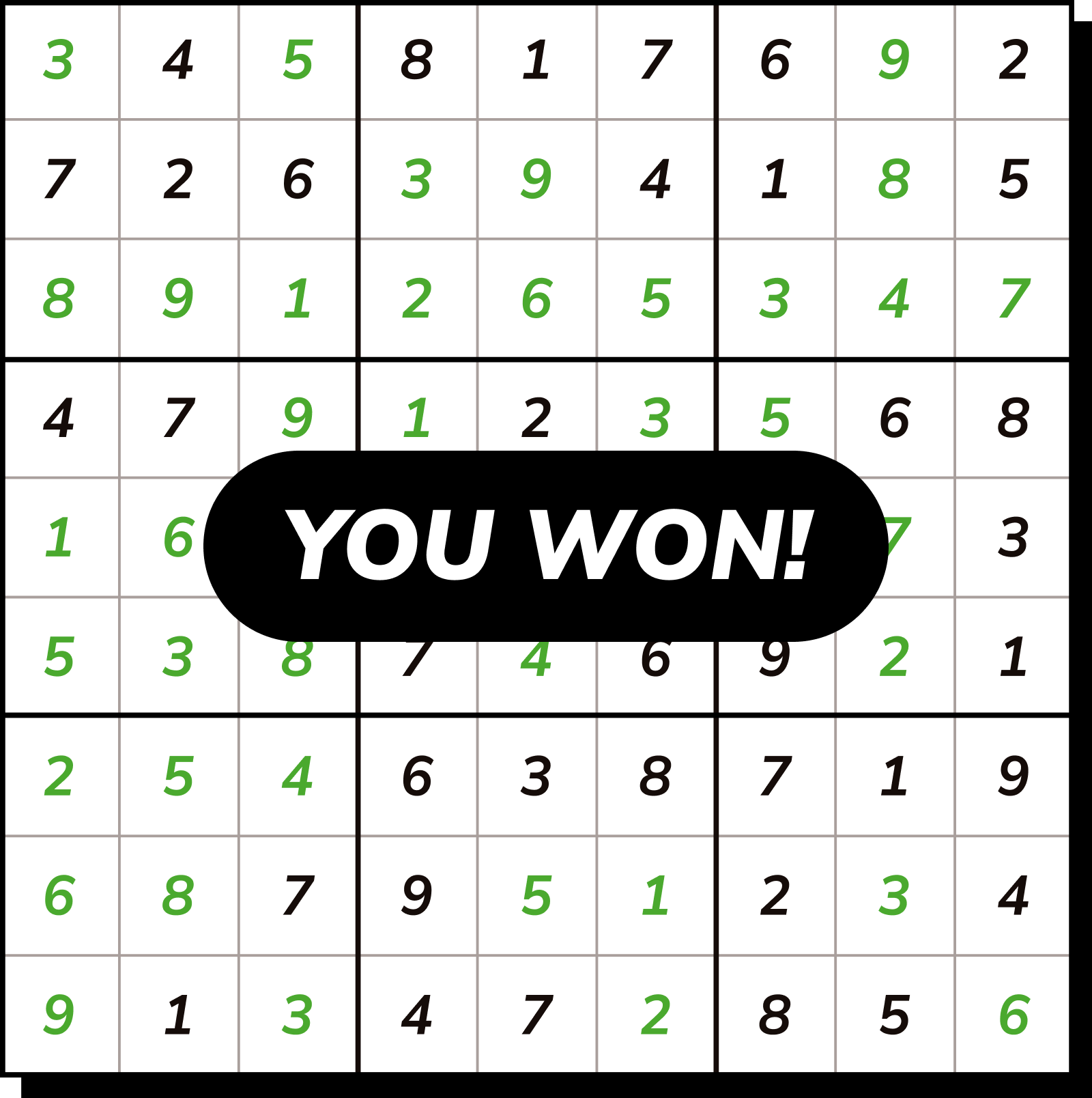 从行、列或子网格开始